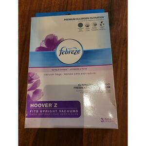New Febreze Hoover Type "Z" Vacuum Cleaner Bags Box of 3 Sealed Spring & Renewal